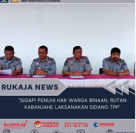 Penuhi Hak Warga Binaan, Rutan Kabanjahe Laksanakan Sidang TPP