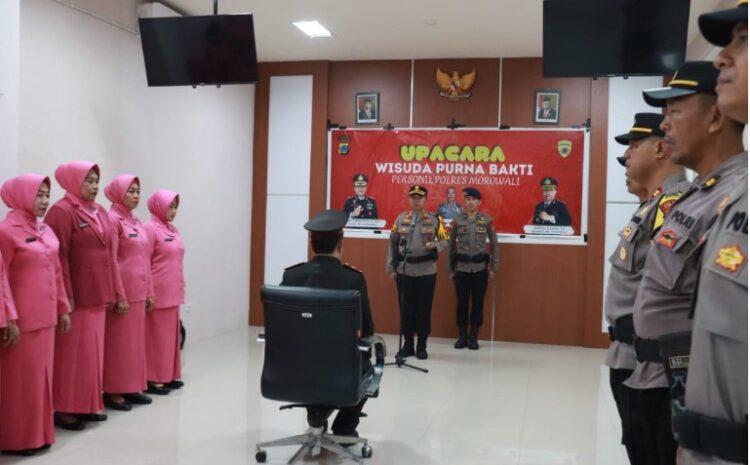 Kapolres Morowali Pimpin Upacara Wisuda Purna Bakti Tahun 2023