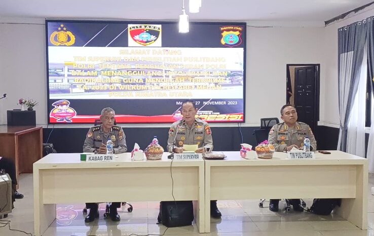 Kunjungi Polrestabes Medan, Tim Supervisi dan Penelitian Puslitbang Polri Bahas Pencegahan Terorisme