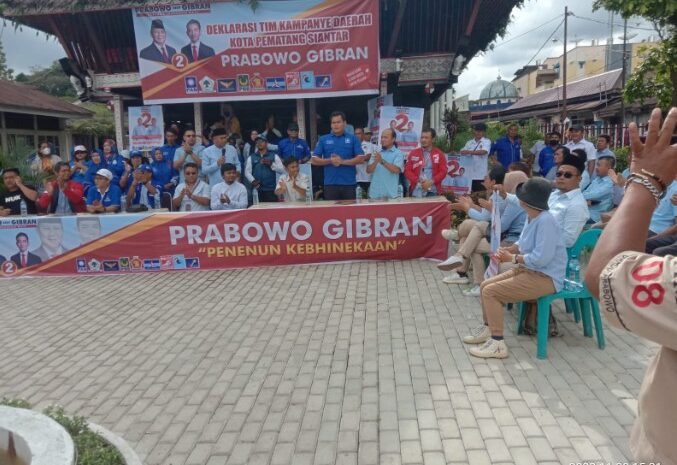 Deklarasi TKD Kota Pematangsiantar Prabowo – Gibran Dikomandoi Chairuddin Lubis