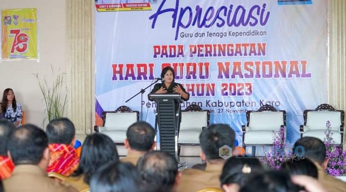  Hut HGN dan PGRI, Bupati Karo: Bergerak Bersama Rayakan Merdeka Belajar