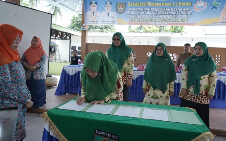 Pemkab Asahan Sosialisasi Budaya Baca dan Pelantikan Pengurus GPMB