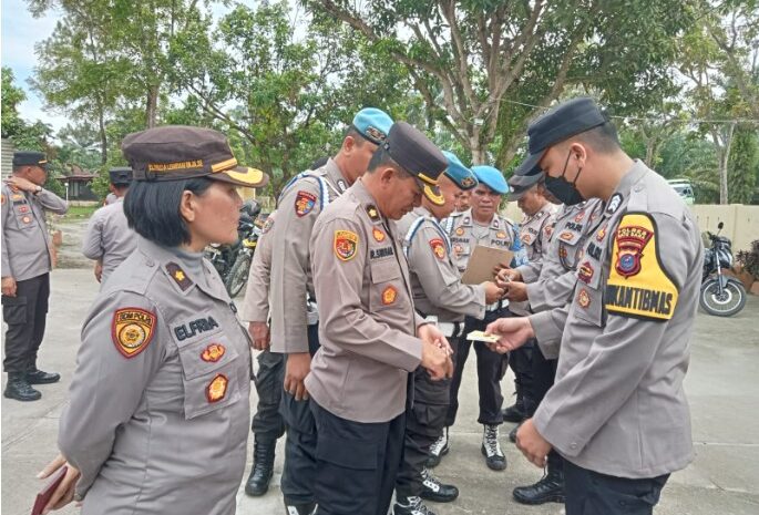 Kapolres Batubara Cek Tampang dan Kesiapan Personil 4 Polsek Jajaran