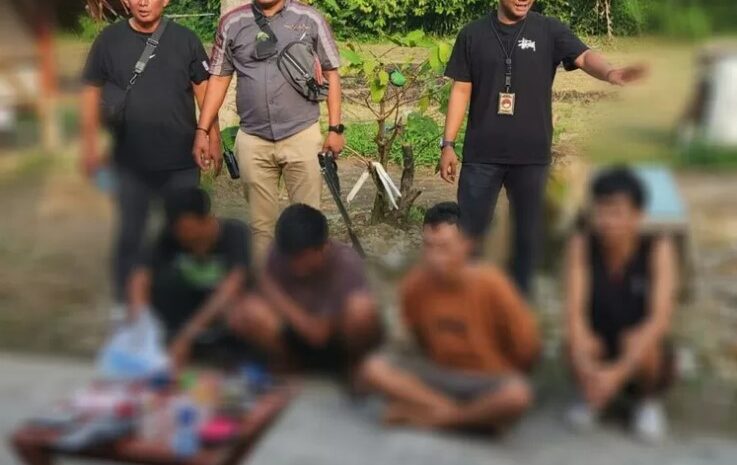  Polsek Pancurbatu Ringkus Bandar Besar Narkoba Bersama Tiga Orang Pemakai