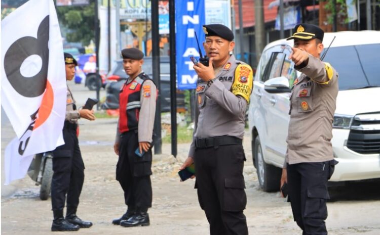 Polres Labuhanbatu Kawal Kampanye DPD PKS di Dua Kabupaten