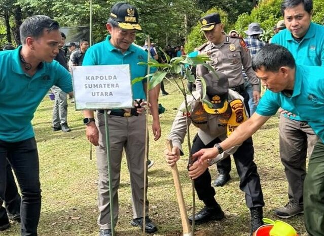 Penanaman Pohon di Seluruh Indonesia, Kapolrestabes Medan: Wujudkan Indonesia Emas, Indonesia Maju yang Go Green