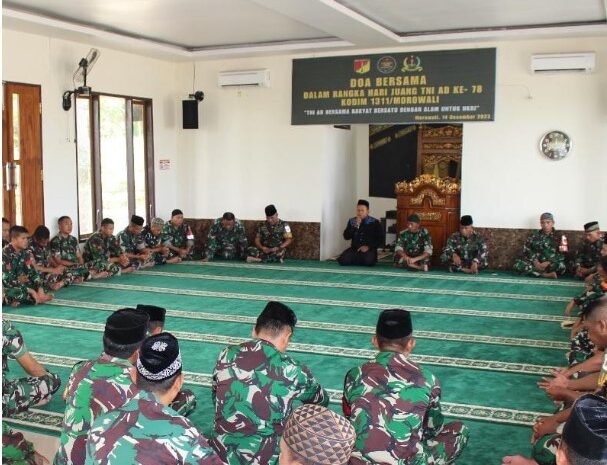 Kodim 1311/Morowali Gelar Doa Bersama Peringatan Hari Juang TNI AD Ke-78