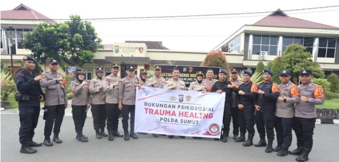  Polda Sumut Turunkan Tim Trauma Healing ke Humbahas