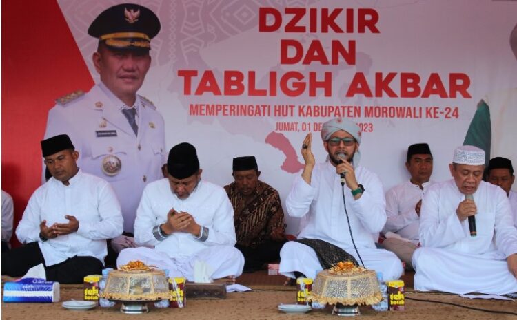 Dandim 1311/Morowali Hadiri Dzikir dan Tabligh Akbar Peringatan Hut Morowali Ke-24