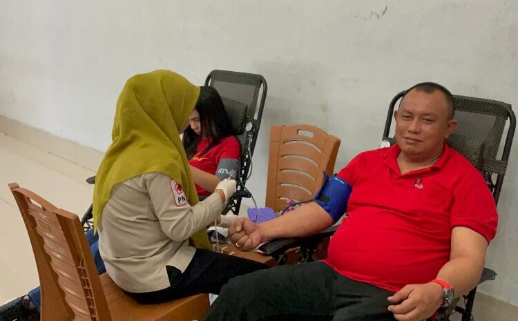 Gandeng PMI Deli Serdang, Petugas Lapas Binjai Kompak Donorkan Darahnya