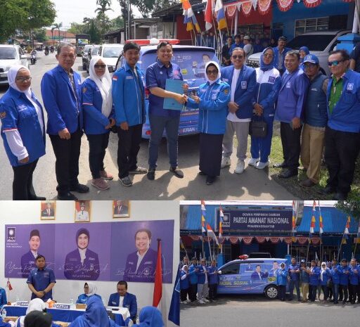  Di Rapat Konsolidasi PAN Pematang Siantar, Caleg DPR-RI Dedy Gunawan Ritonga Serahkan Mobil Sosial