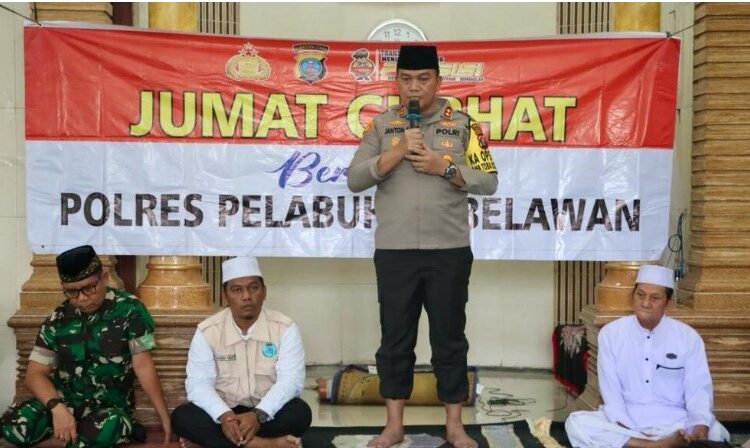 Kapolres Pelabuhan Belawan Gelar Jumat Curhat di Mesjid Nurul Hilal