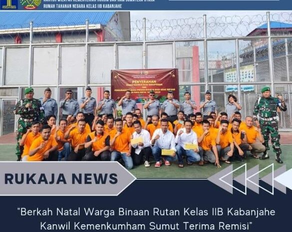 190 WBP Dapat Remisi Natal di Rutan Kelas IIB Kabanjahe