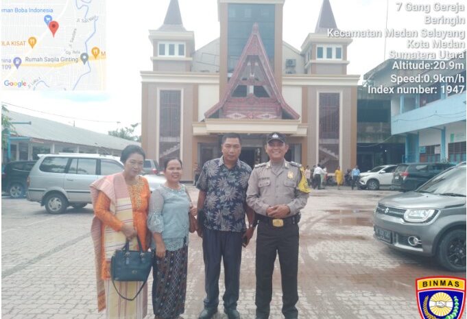 Polrestabes Medan Kawal Pengamanan Ibadah Natal di Gereja HKBP Padang Bulan