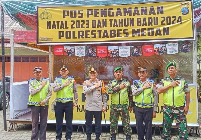 Kapolrestabes Medan Kunjungi Pos Pengamanan di Sibolangit