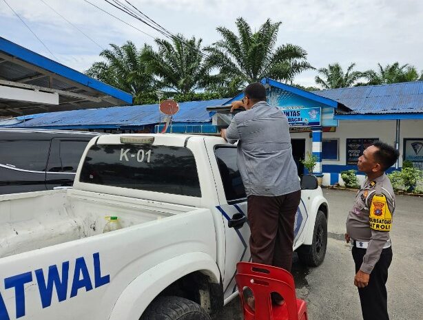 Penutupan Lampu Rotator Kendaraan Dinas Polres Sergai Sesuai Surat Telegram Kapolri