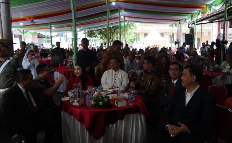 Kapolrestabes Medan Hadiri Open House Uskup Agung Mgr Kornelius Sipayung