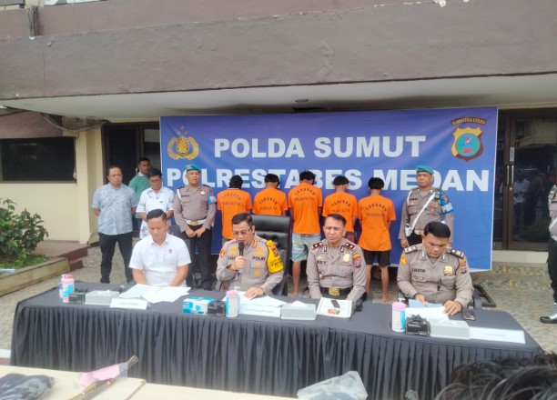 Polsek Deli Tua Gulung Komplotan Curanmor di Medan, 6 Pelaku Ditangkap di Lokasi Berbeda