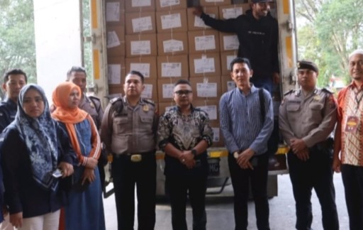 Polres Langkat Kawal Distribusi Logistik Pemilu 2024