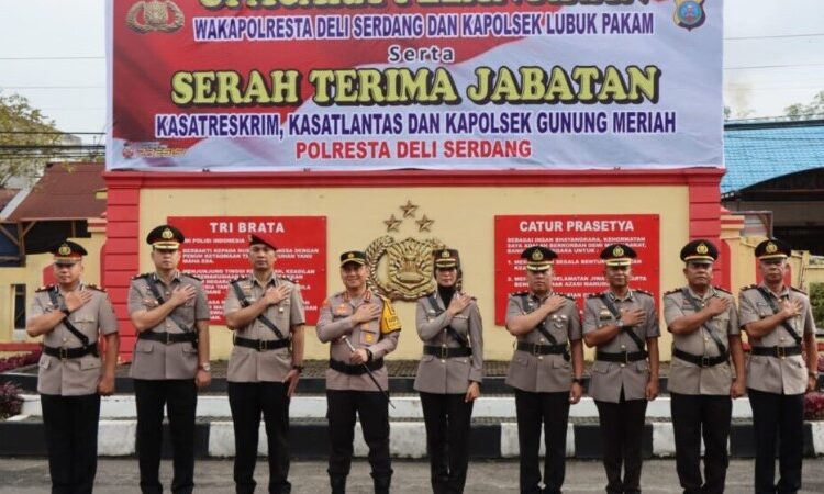 Kapolresta Deli Serdang Pimpin Upacara Pelantikan Wakapolresta, PJU dan Kapolsek Sejajaran