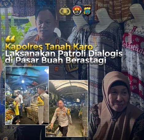 Kapolres Tanah Karo Cek Situasi Kamtibmas di Pusat Pasar Buah Berastagi