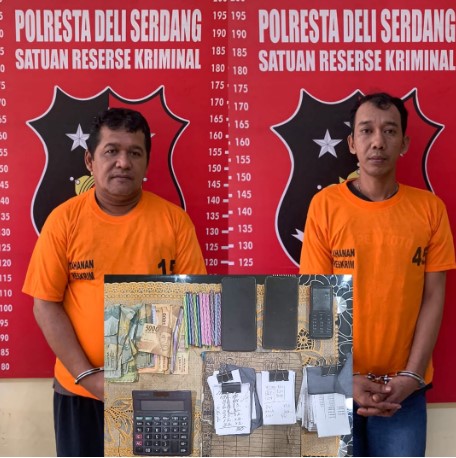  Jatanras Polresta Deli Serdang Ringkus Jurtul dan Tukang Rekap Togel