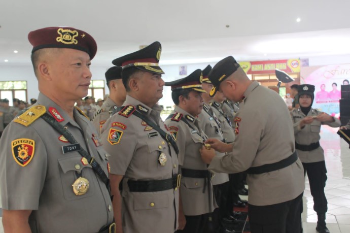 Kasetukpa Pimpin Sertijab Waka Setukpa dan Beberapa Pejabat Utama Setukpa Lemdiklat Polri