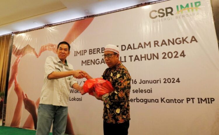 PT IMIP Sebar Ratusan Paket Sembako Untuk Kaum Dhuafa Bahodopi