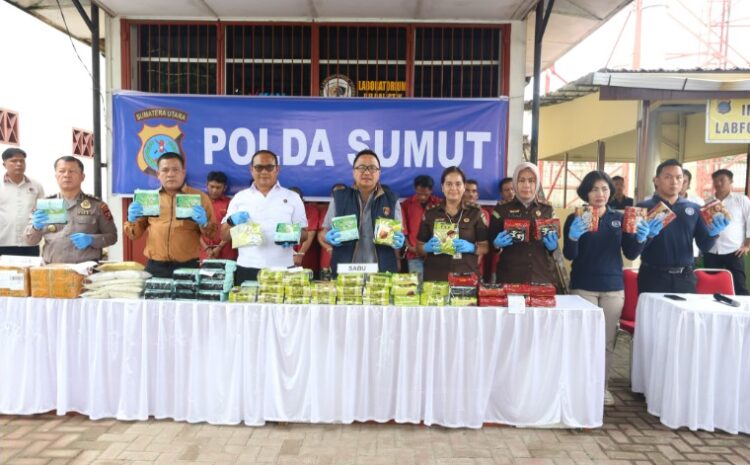 Polda Sumut Musnahkan Barang Bukti Narkoba Skala Besar