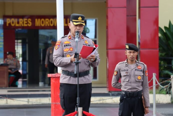 Kapolres Morowali Gelar Upacara Peringatan Hari Kesadaran Nasional