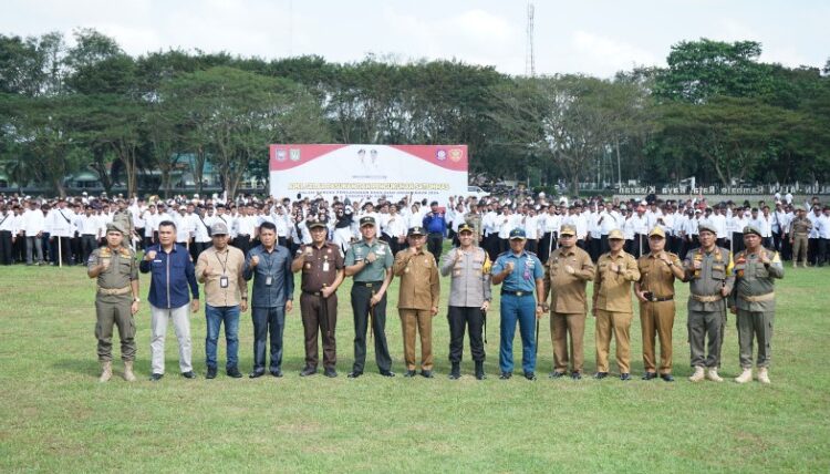 Kukuhkan Satlinmas, Bupati Asahan Berharap Pemilu Tahun 2024 Berjalan Aman dan Kondusif