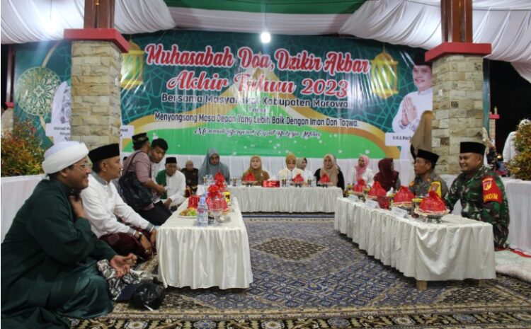 Sambut Tahun Baru 2024, Dandim 1311/Morowali Hadiri Muhasabah Doa dan Dzikir Akbar