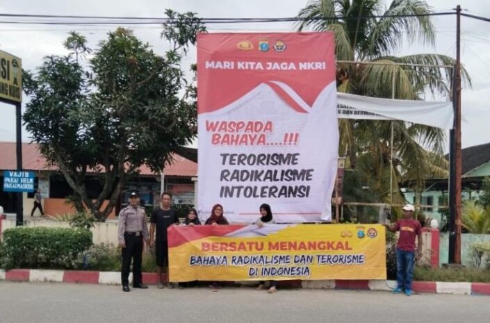 Pencegahan Terorisme, Polda Sumut Pasang Spanduk Tolak Radikalisme