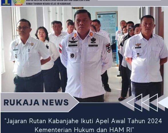 Rutan Kabanjahe Ikuti Apel Virtual Kemenkumham RI Awal Tahun 2024