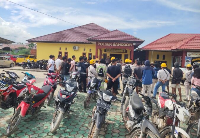 Razia Knalpot Bogar, Kapolsek Bahodopi Amankan 51 Unit R2 dan 6 Unit R4