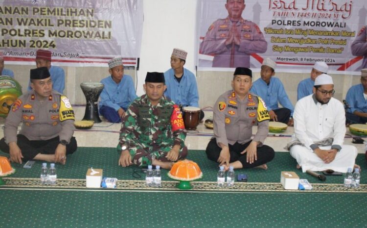 Dandim 1311 Bersama Kapolres Morowali Gelar Peringatan Isra’ Miraj dan Do’a Bersama Jaga Pemilu Damai