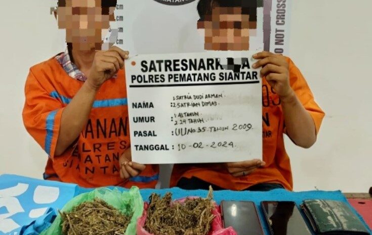 Polres Pematang Siantar Tangkap Dua Pemilik Daun Ganja