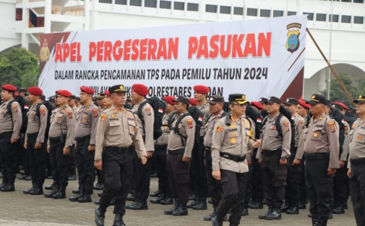 Kapolrestabes Medan Lepas 1.132 Personel PAM TPS Pemilu 2024, Begini Arahannya