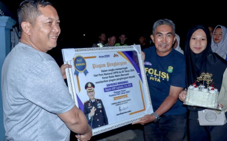 Kapolres Morowali Raih Best Award HPN 2024 Kategori Tokoh Pembina Pers