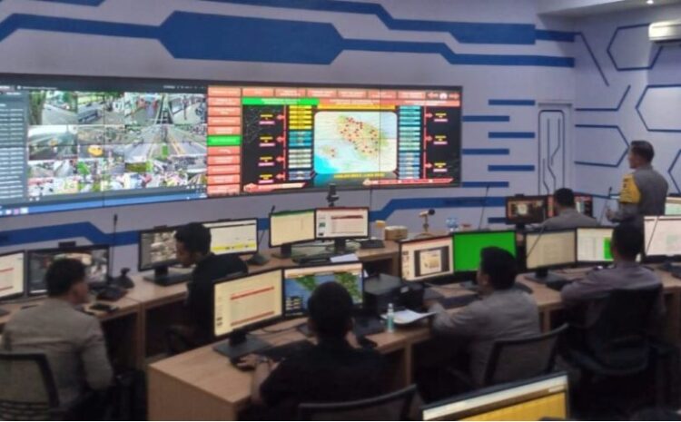  Polda Sumut Monitor Seluruh Kegiatan Pemilu dari Command Center