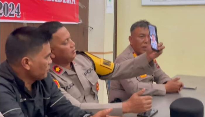  Berikan Motivasi dan Semangat Tugas, Kapolres Tanah Karo Video Call Personel Yang Berhari-Hari Laksanakan Pengamanan Pemilu