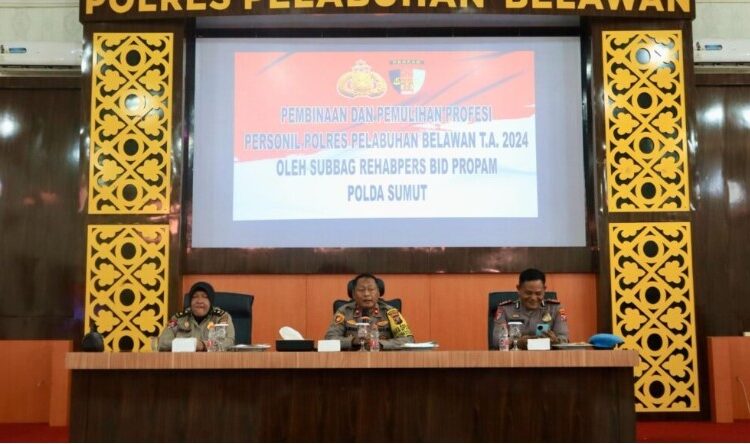  Polres Pelabuhan Belawan Gelar Pembinaan Pemulihan Profesi dan Pembinaan Ulang Personil