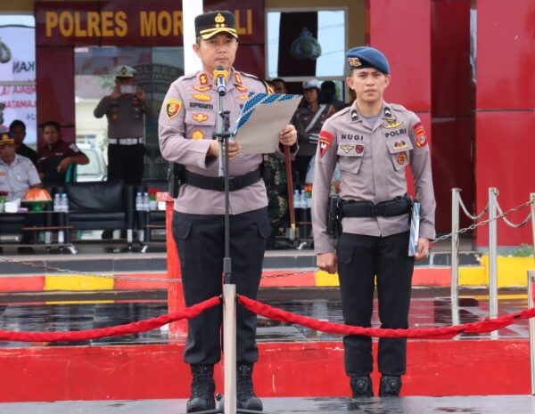  Kapolres Morowali Pimpin Apel Gelar Pasukan Operasi Keselamatan Lalulintas Tahun 2024