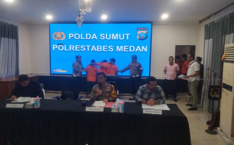 Lima Kawanan Perampok Ojol Dibekuk Polsek Percut, 3 Ditembak