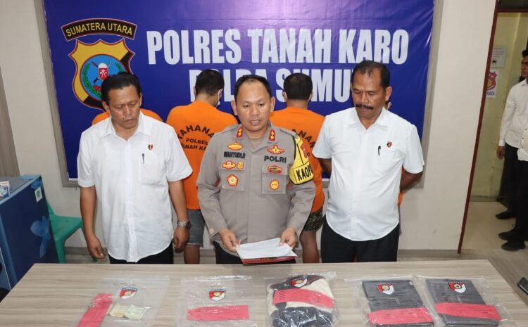  Polres Tanah Karo Ungkap Sejumlah Kasus Pencurian, 4 Pelaku Ditetapkan Tersangka