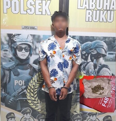 Isap Ganja, Nelayan Batubara Diringkus Polsek Labuhan Ruku