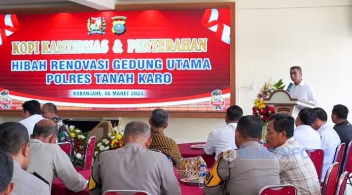 Wakil Bupati Hadiri Kopi Kamtibmas dan Penyerahan Hibah Renovasi Gedung Utama Polres Tanah Karo