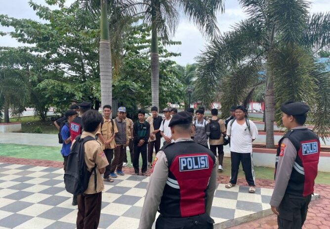 Taman Kota Fonuasingko Dijadikan Tempat Nongkrong, Polres Morowali Amankan Sejumlah Pelajar