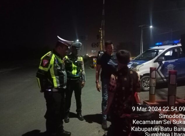  Satlantas Polres Batubara Patroli Malam Cegah Tawuran dan Balap Liar