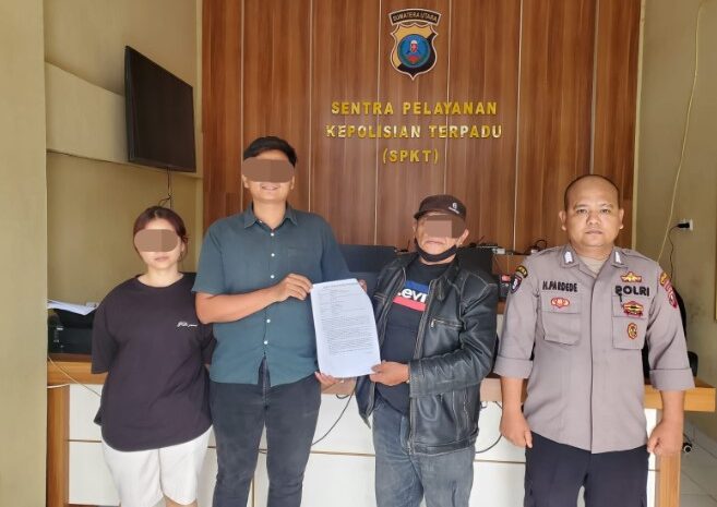 SPKT Polres Samosir Mediasi Lakalantas di Bundaran Kota Pangururan